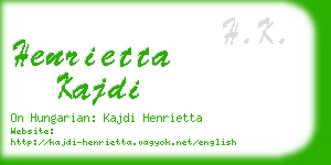 henrietta kajdi business card